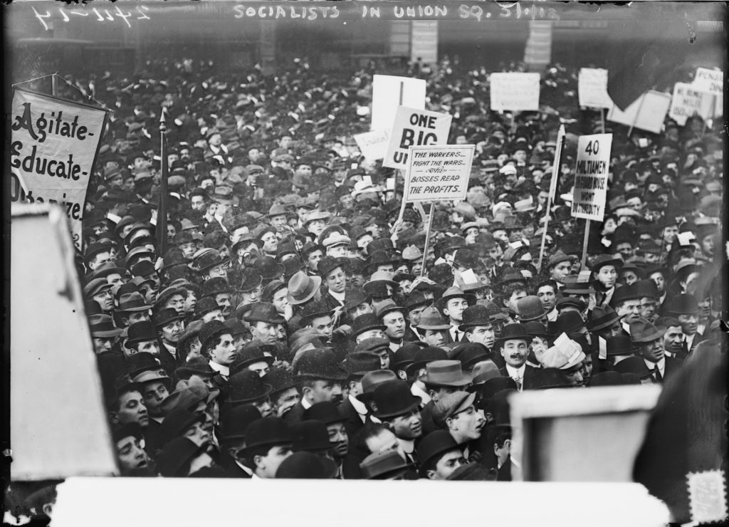 הפגנת עובדים ביוניון סקוור, ניו יורק, מאי 1912